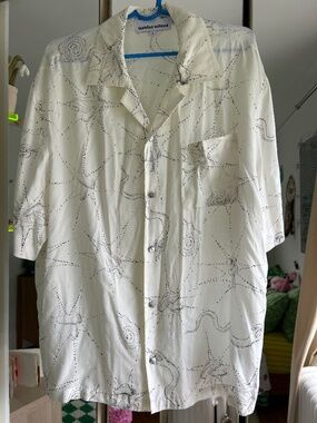 Sundae School white blouse with psychedelic design